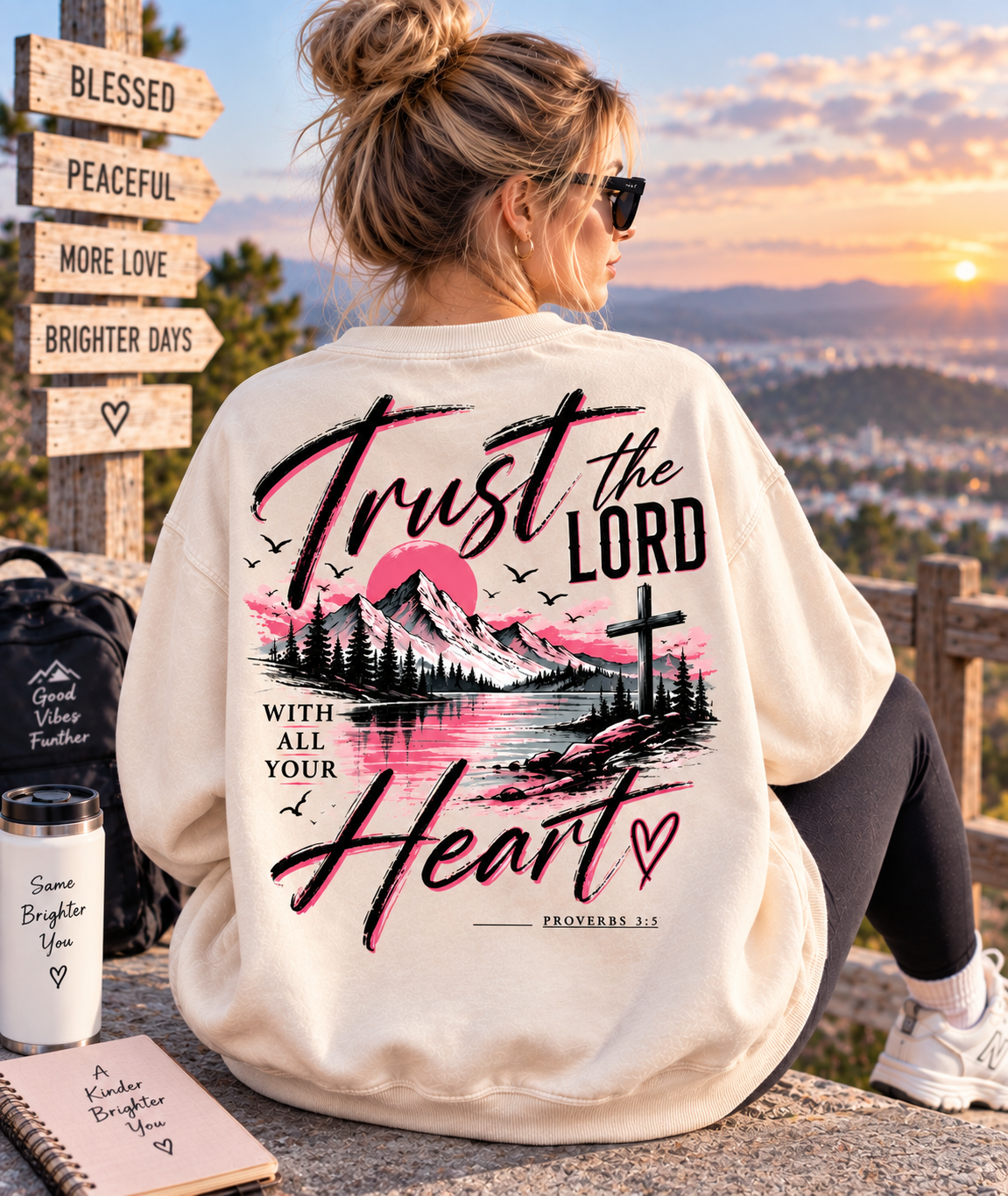 Trust The LORD Heart – Vintage Faith Sweatshirt