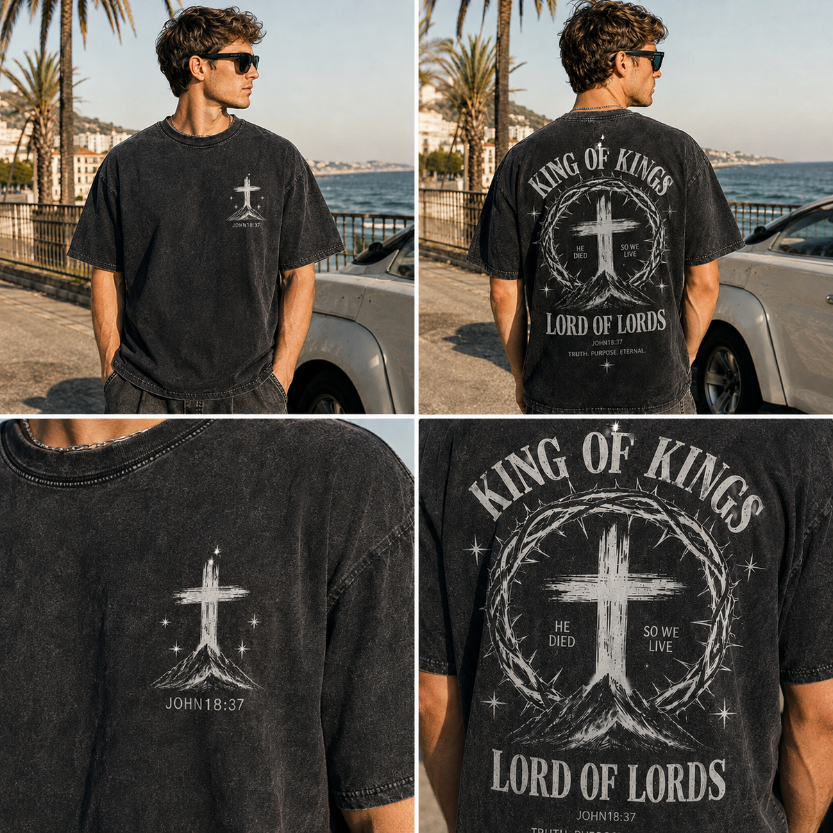 King of Kings Vintage Graphic T-Shirt – Oversized Washed Tee