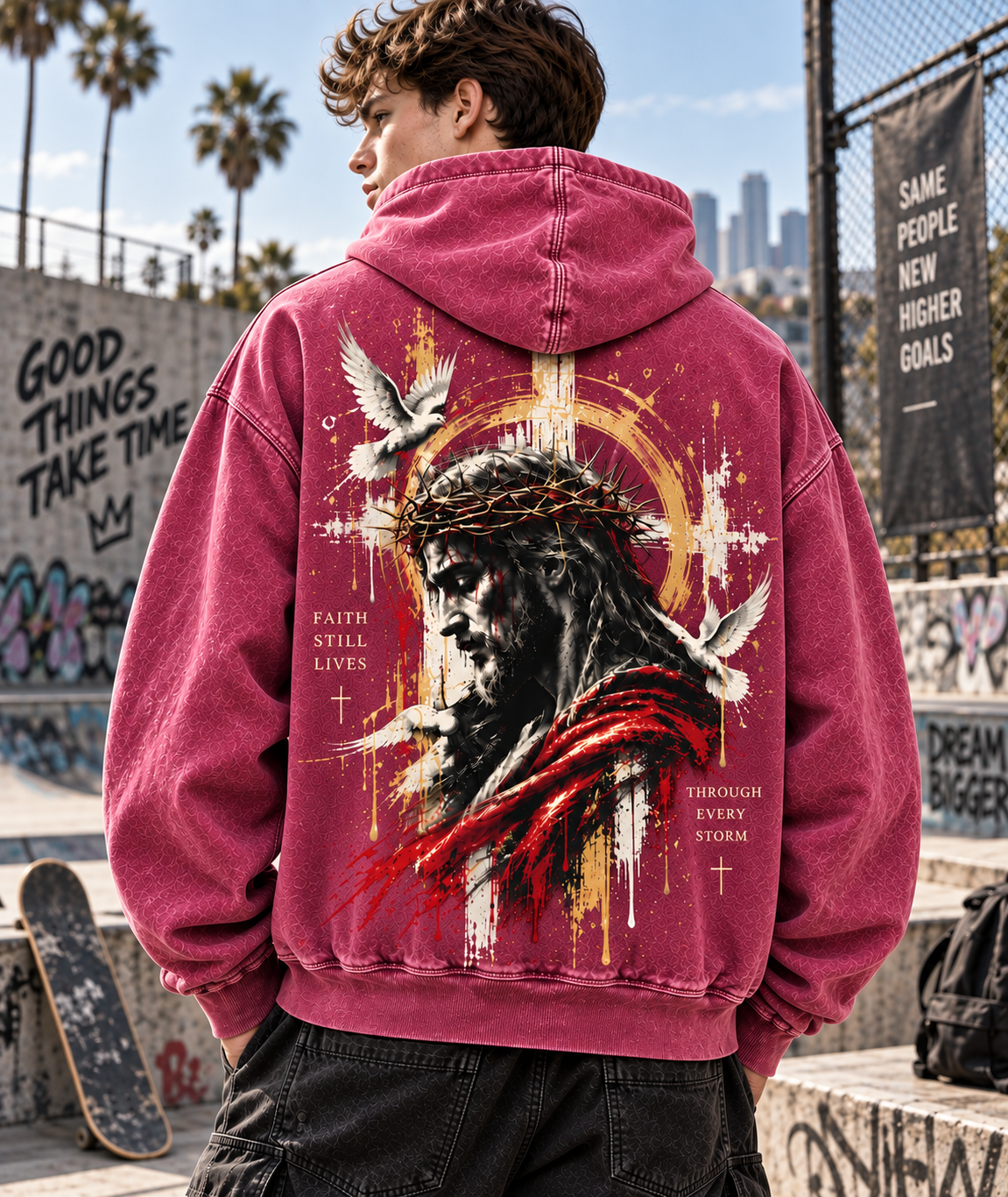 Faith Still Lives Hoodie – Vintage Christian Streetwear