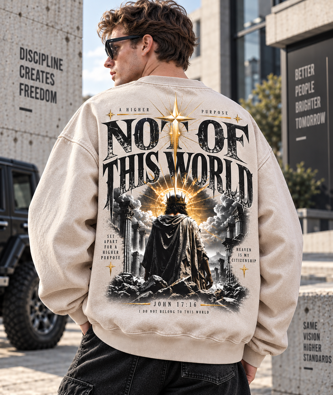 Not Of This World – Vintage Faith Sweatshirt