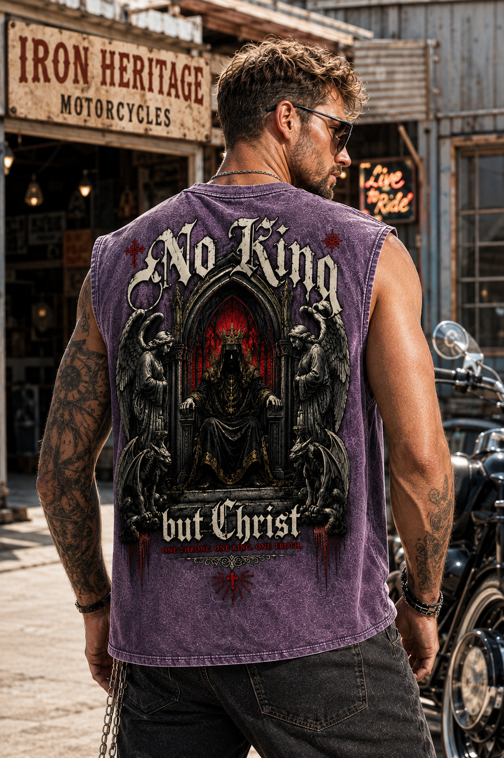 No King But Christ – Vintage Gothic Tank Top