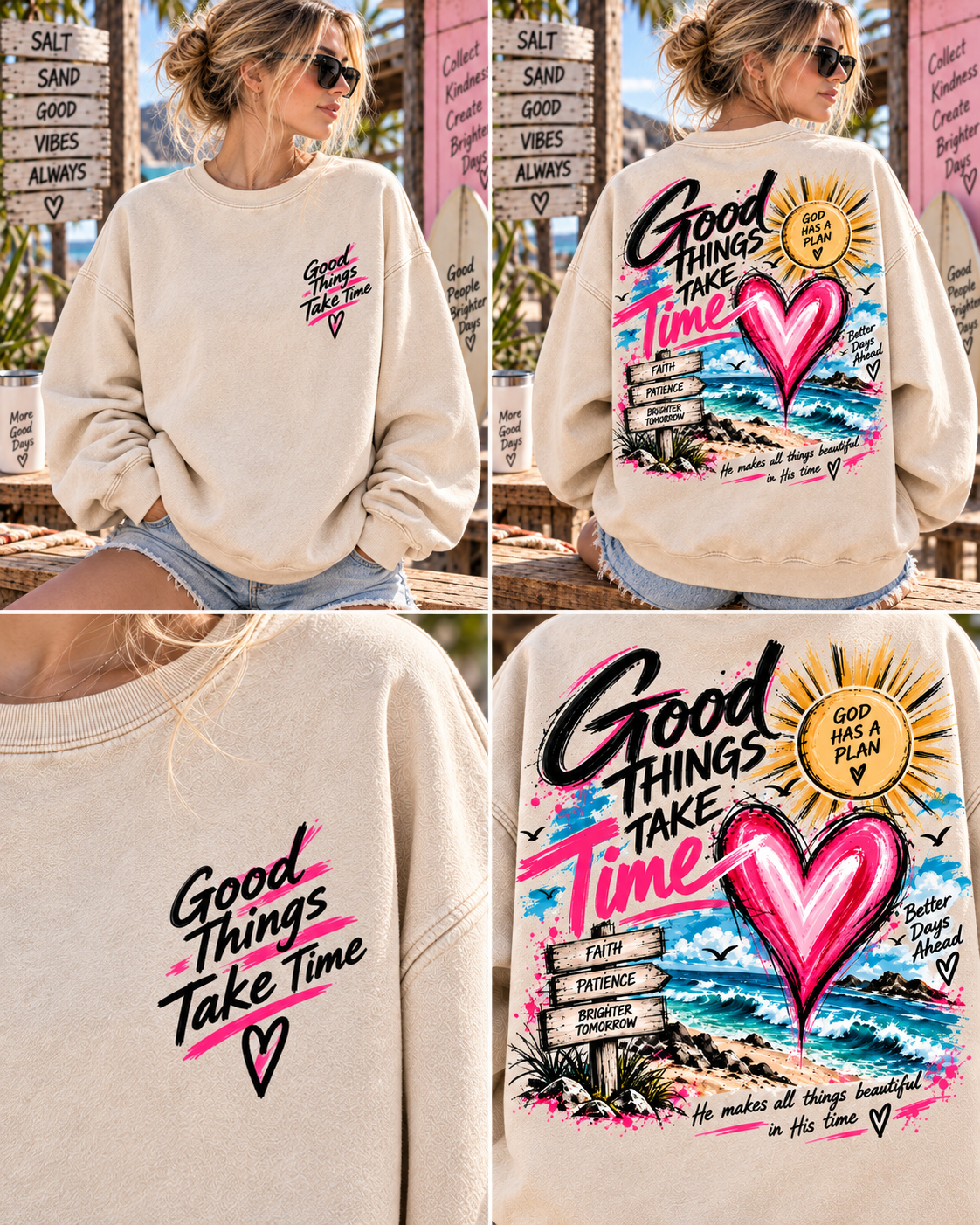 Good Things Take Time – Faith & Hope Vintage Sweatshirt