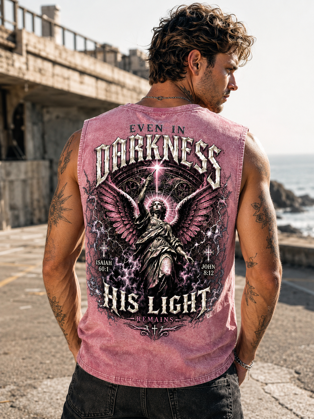 Even in Darkness – Gothic Angel Washed Tee