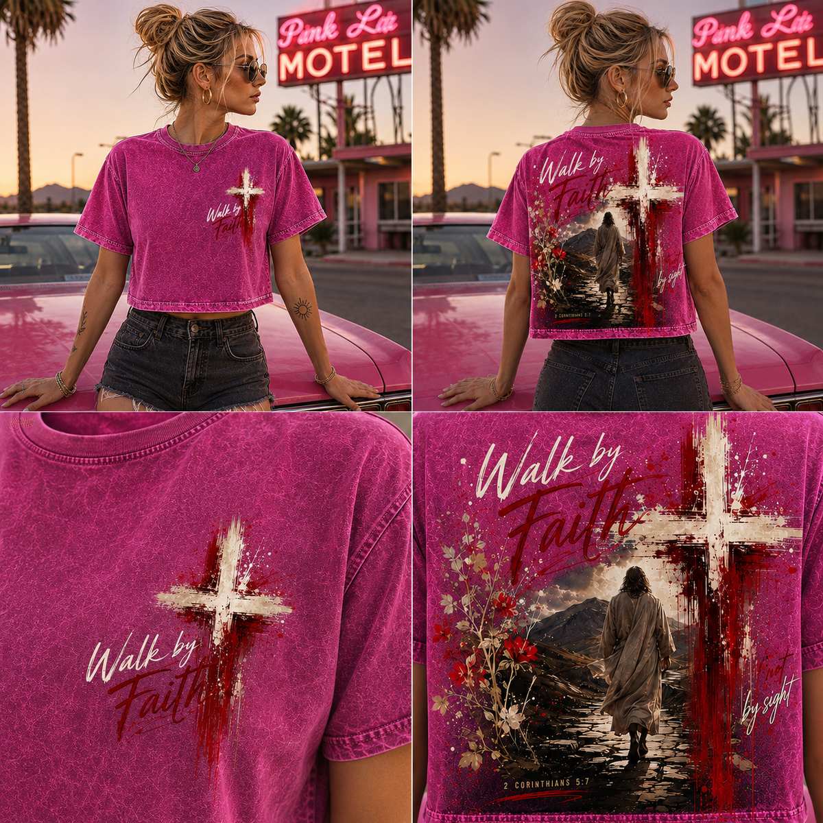 Walk by Faith Vintage Crop Tee