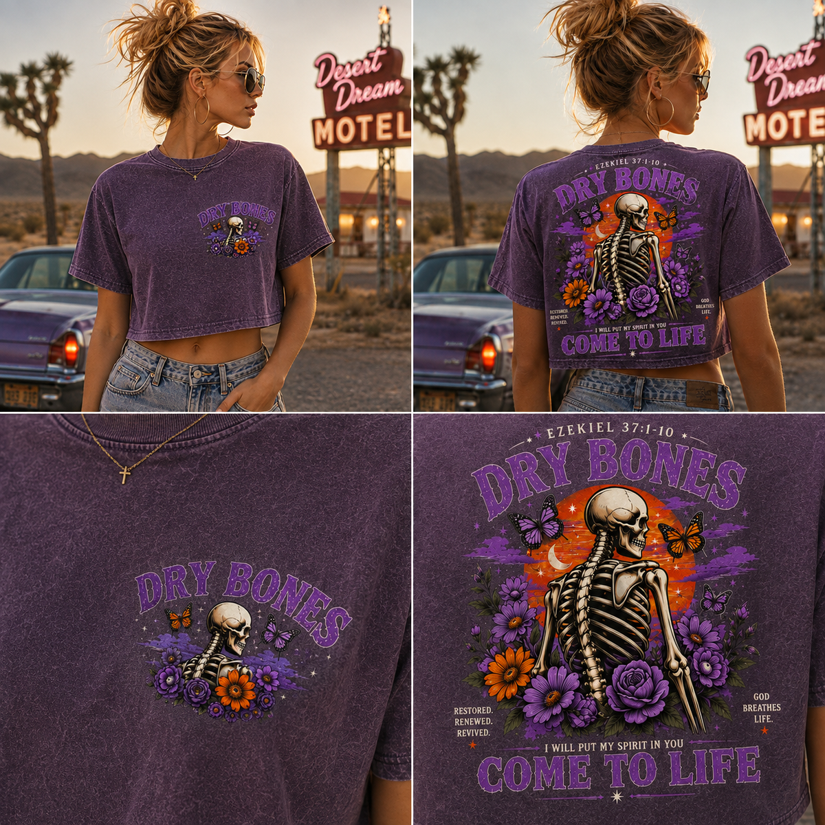 Dry Bones Come to Life – Vintage Graphic Crop Top