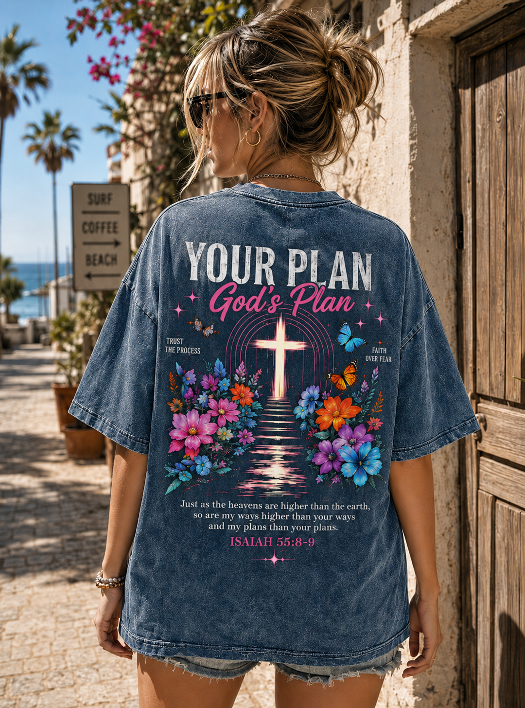 God’s Plan Vintage Graphic Tee – Faith & Cross