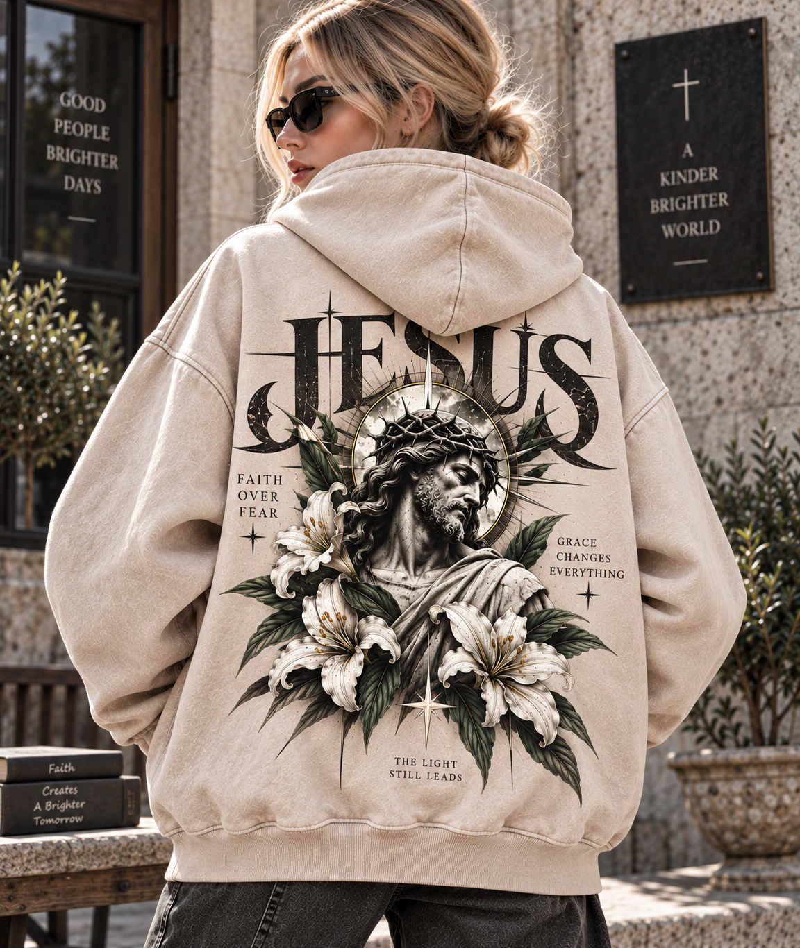JESUS Faith Over Fear Vintage Hoodie