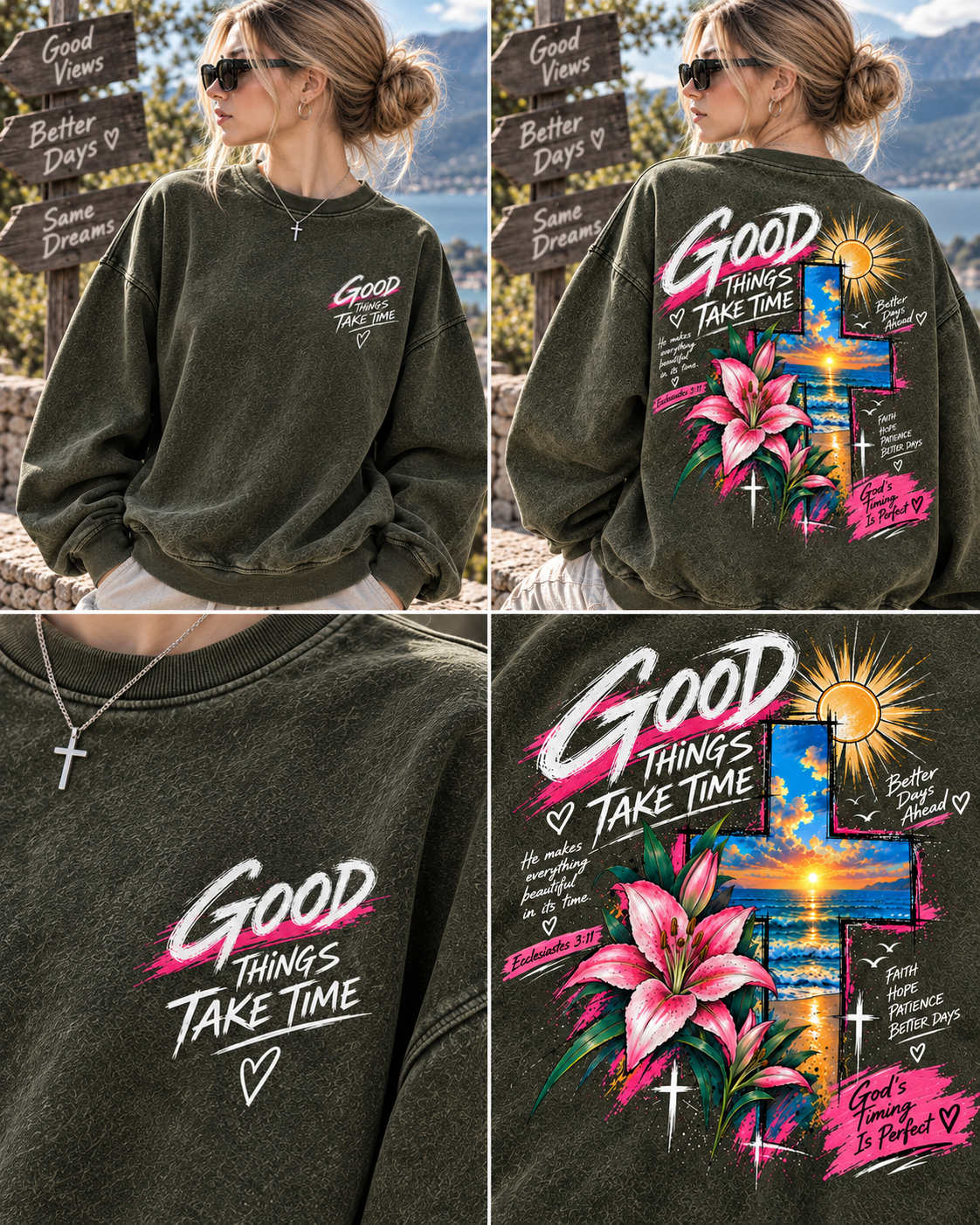 Good Things Take Time – Vintage Faith Sweatshirt