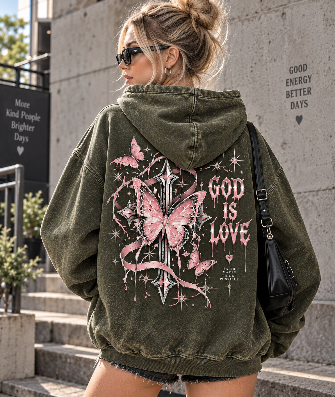 Vintage Butterfly “God Is Love” Hoodie