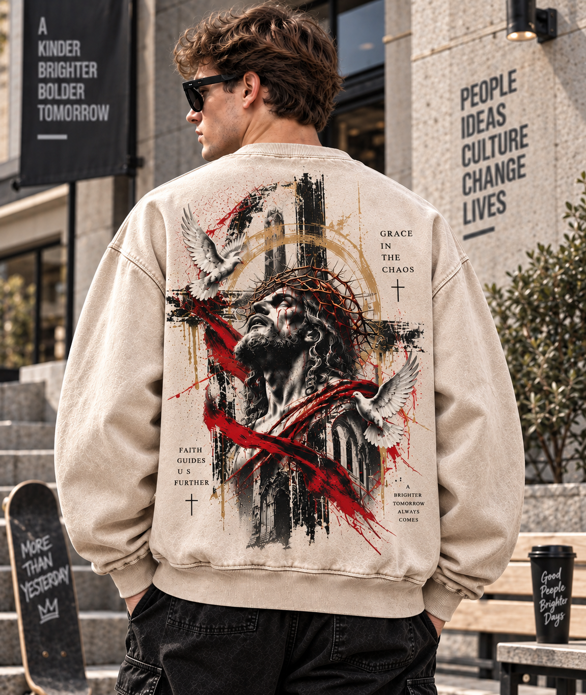 Grace in the Chaos – Vintage Faith Sweatshirt