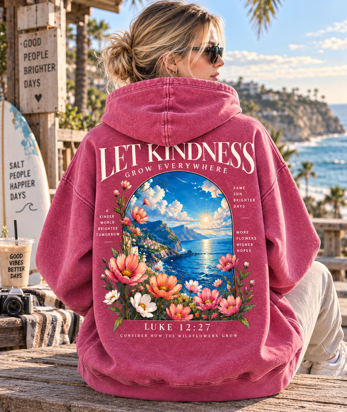 LET KINDNESS GROW Hoodie – Vintage Floral