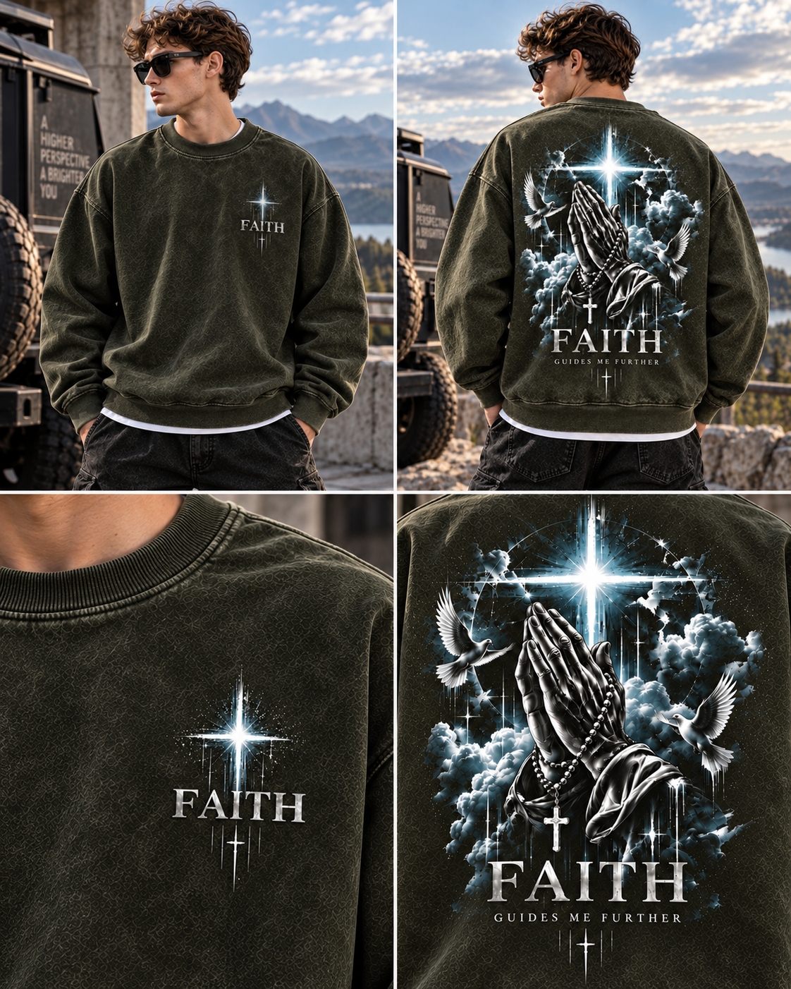 FAITH – Vintage Washed Graphic Sweatshirt