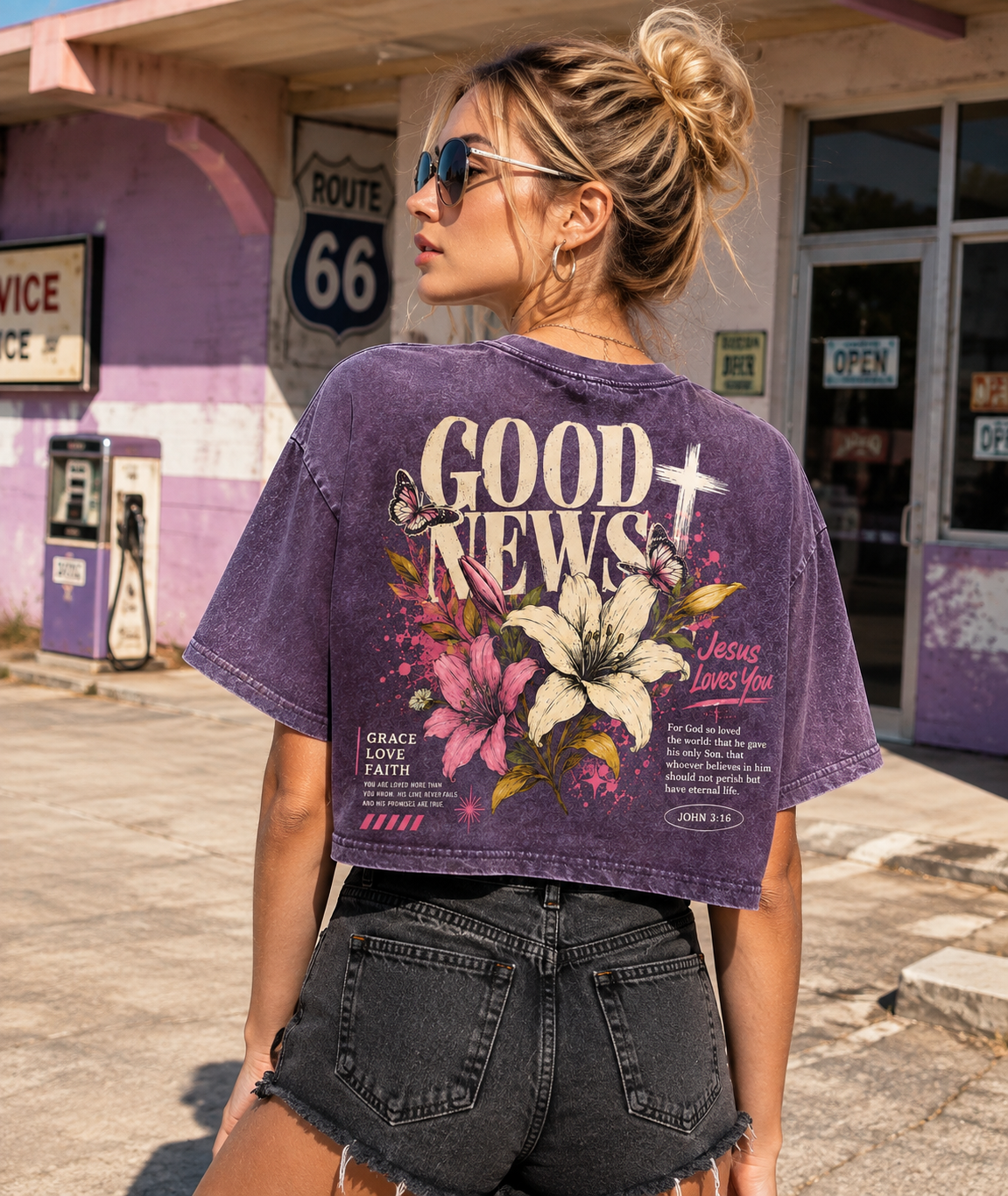 Good News Vintage Crop Top
