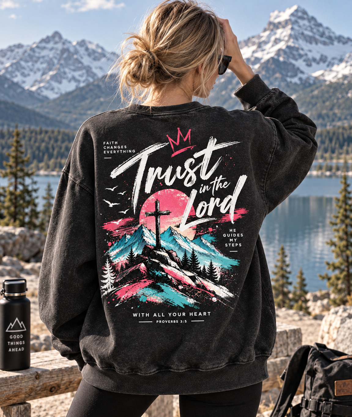 Trust in the Lord – Faith Mountain Vintage Sweatshirt