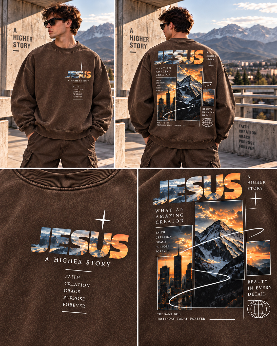 JESUS Higher Story Vintage Sweatshirt