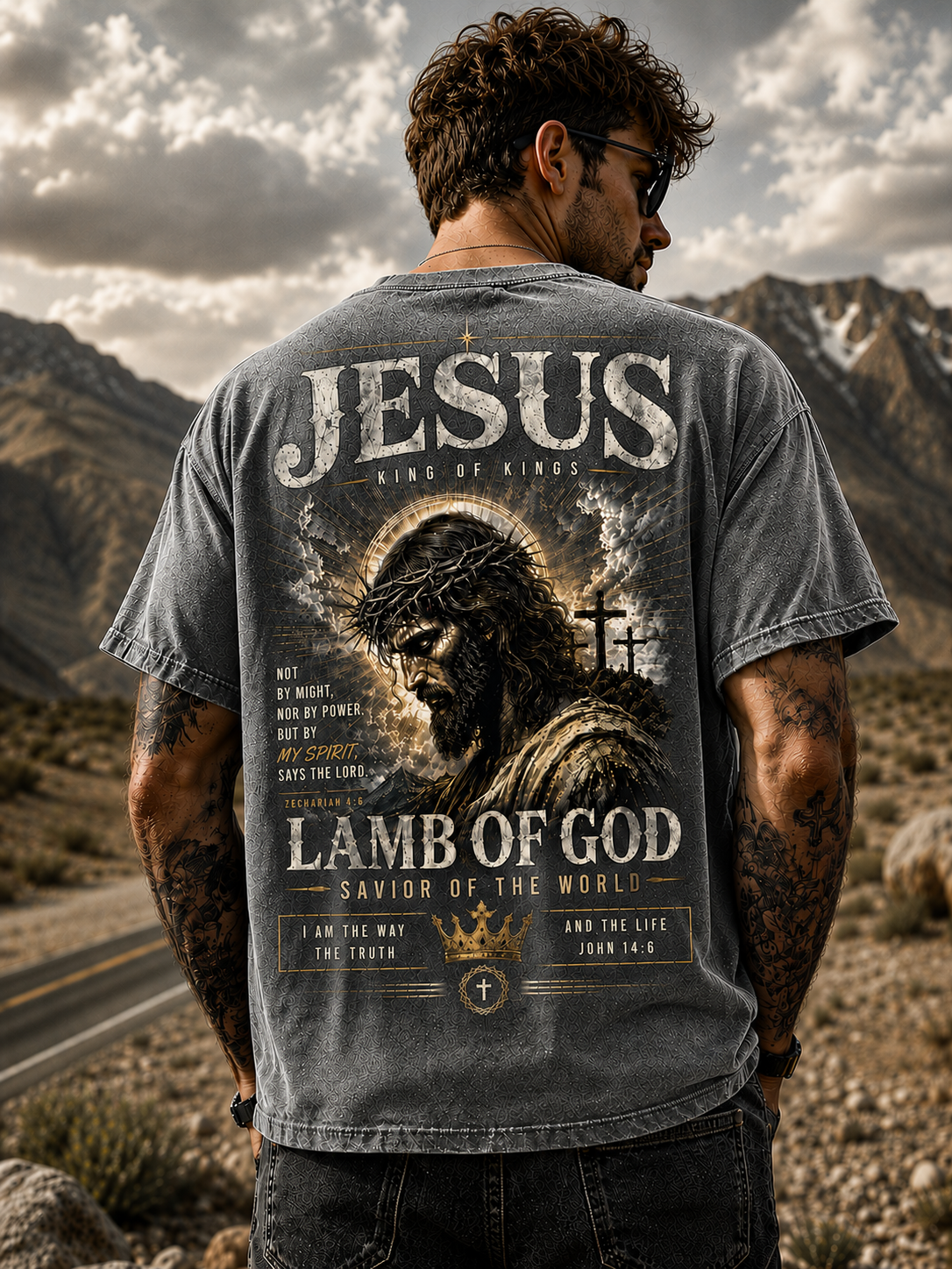 Jesus King of Kings Vintage Graphic Tee