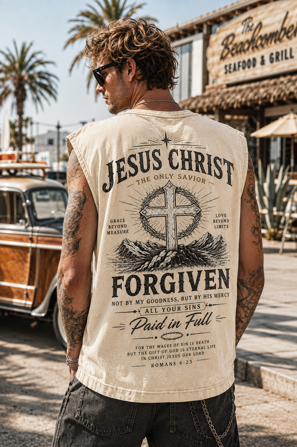 Jesus Christ Forgiven Vintage Wash Tank