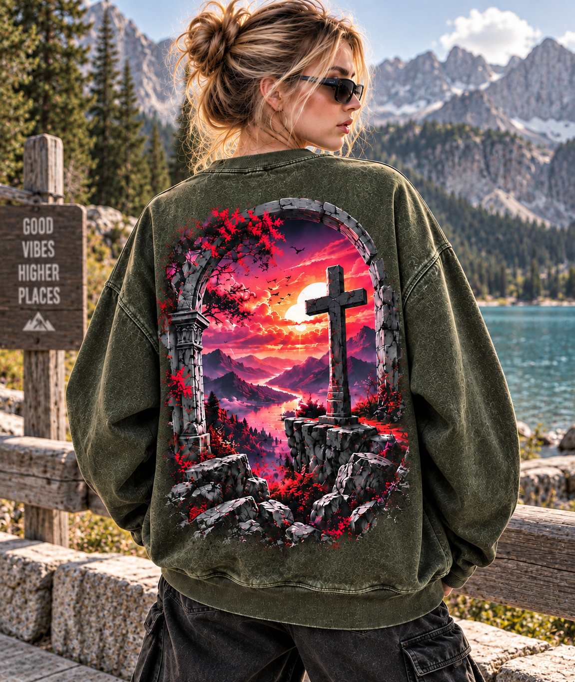 A Brighter Tomorrow – Vintage Cross Sweatshirt