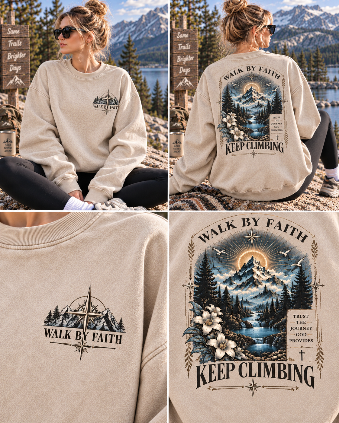 Walk by Faith Vintage Mountain Sweatshirt