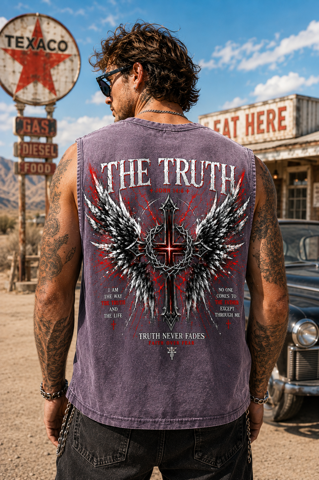 The Truth Washed Black Muscle Tee