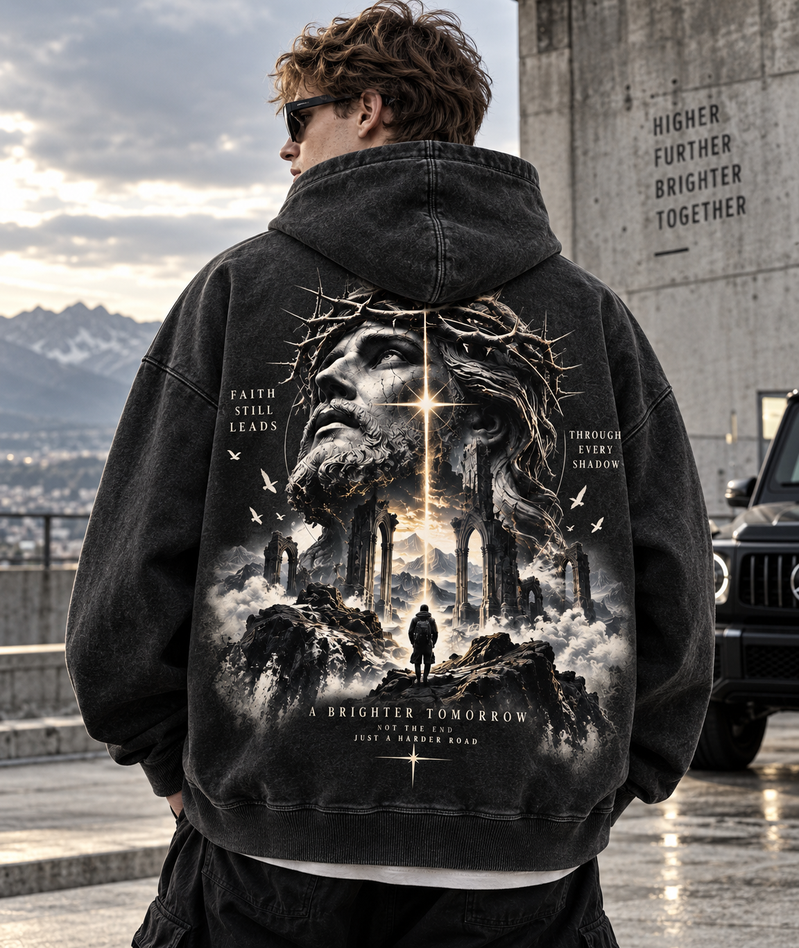 Faith Still Leads – Vintage Mountain Hoodie