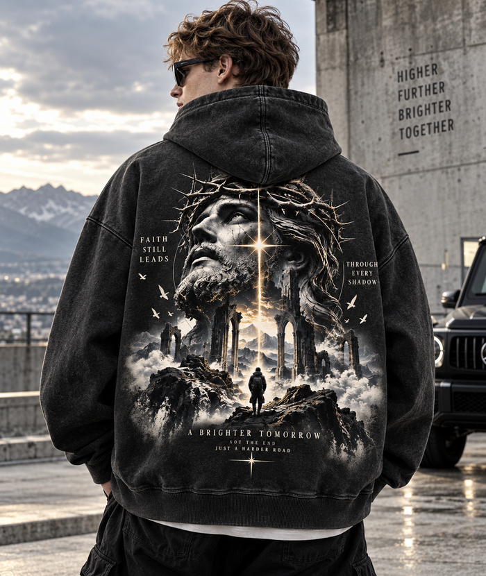 Faith Still Leads – Vintage Mountain Hoodie
