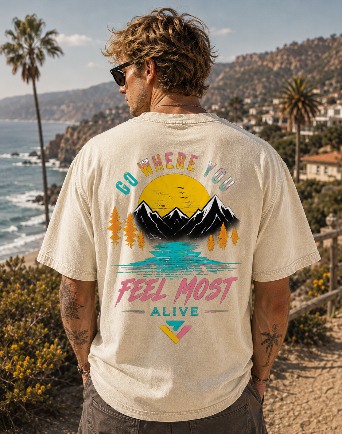 Vintage Mountain Adventure T-Shirt – Go Where You Feel Most Alive