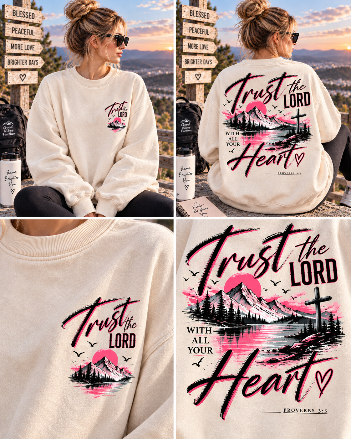 Trust The LORD Heart – Vintage Faith Sweatshirt