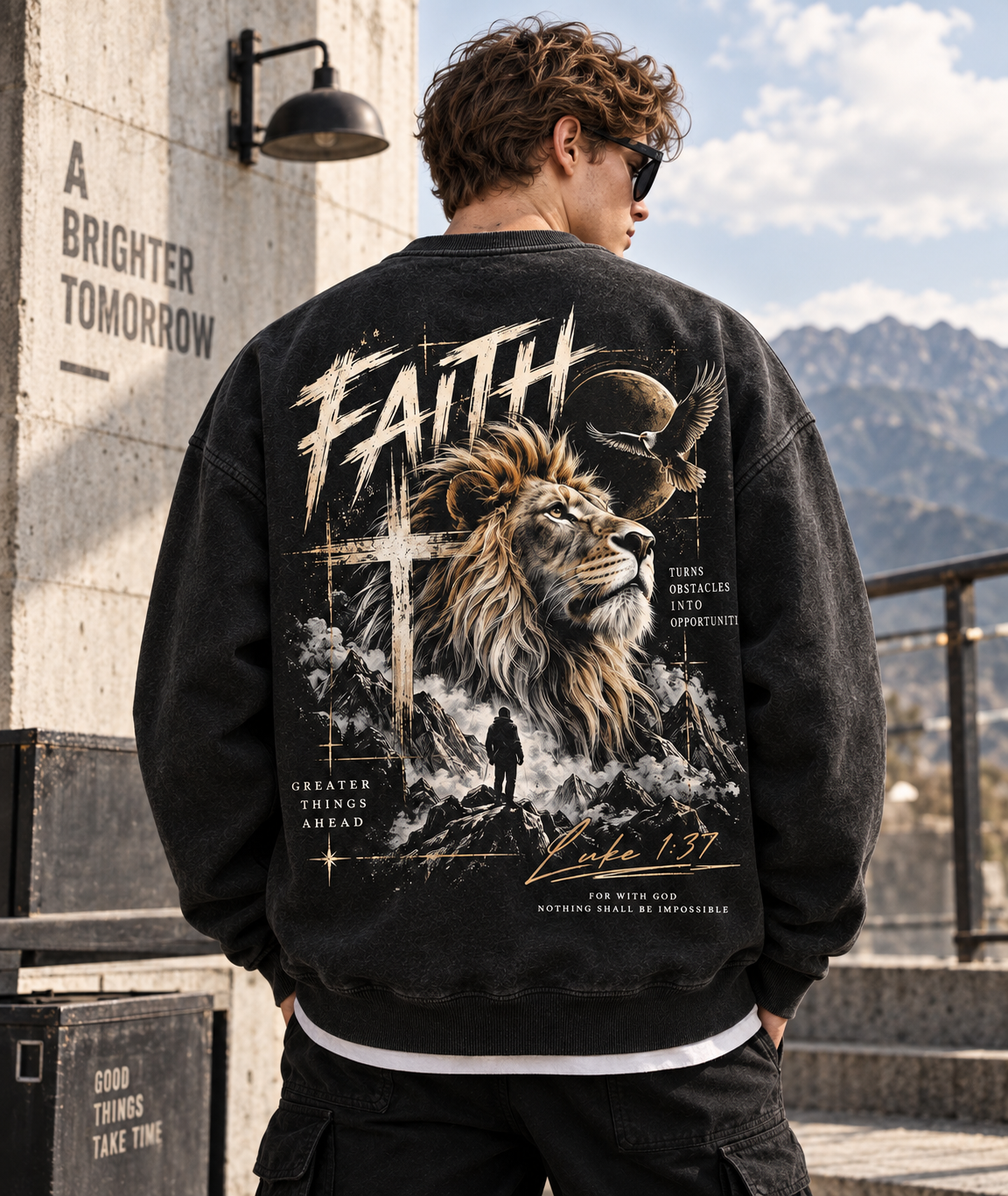 Faith Over Fear – Vintage Faith Sweatshirt