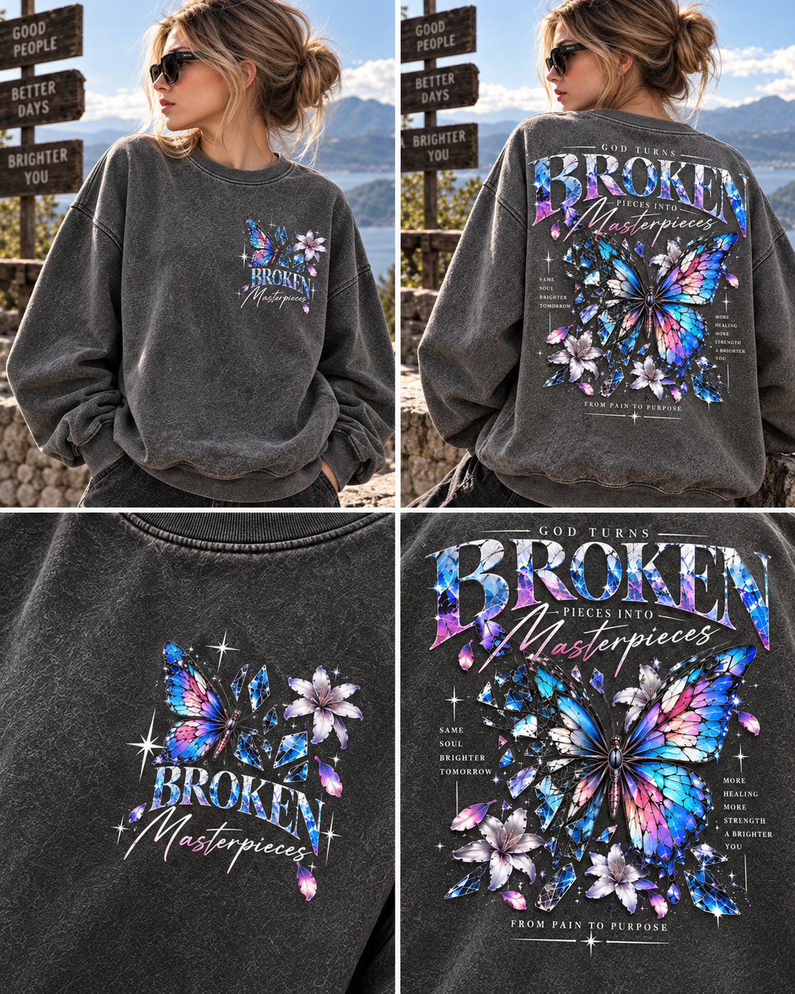 Broken Masterpieces – Butterfly Vintage Sweatshirt