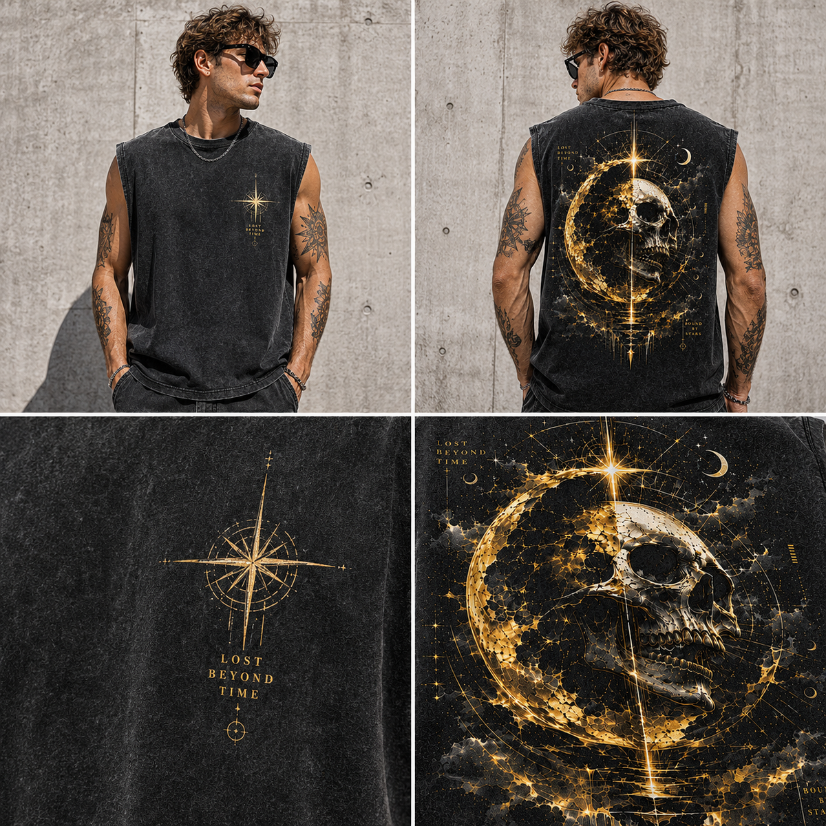 Cosmic Skull Wash Tee — Vintage Streetwear
