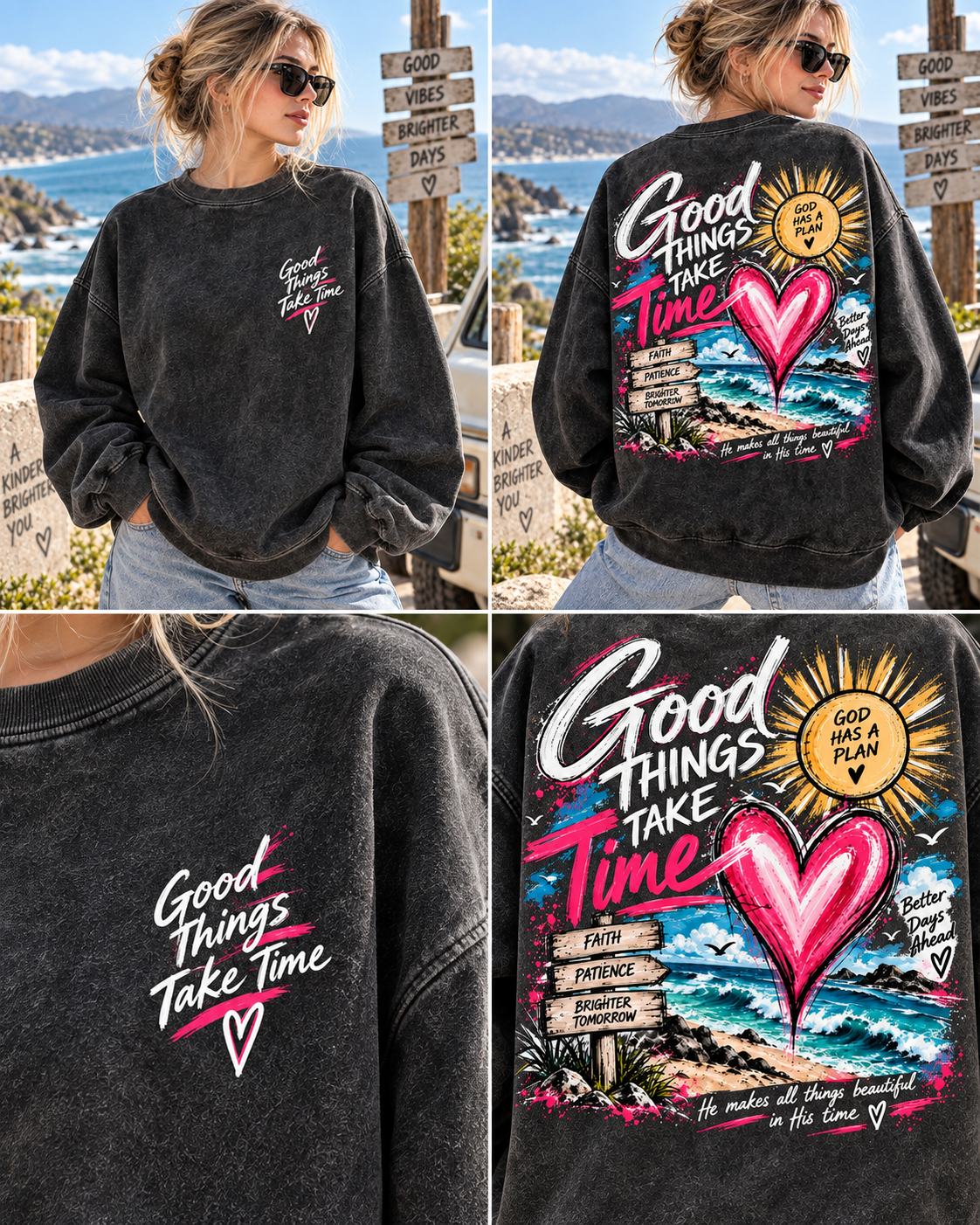 Good Things Take Time – Faith & Hope Vintage Sweatshirt