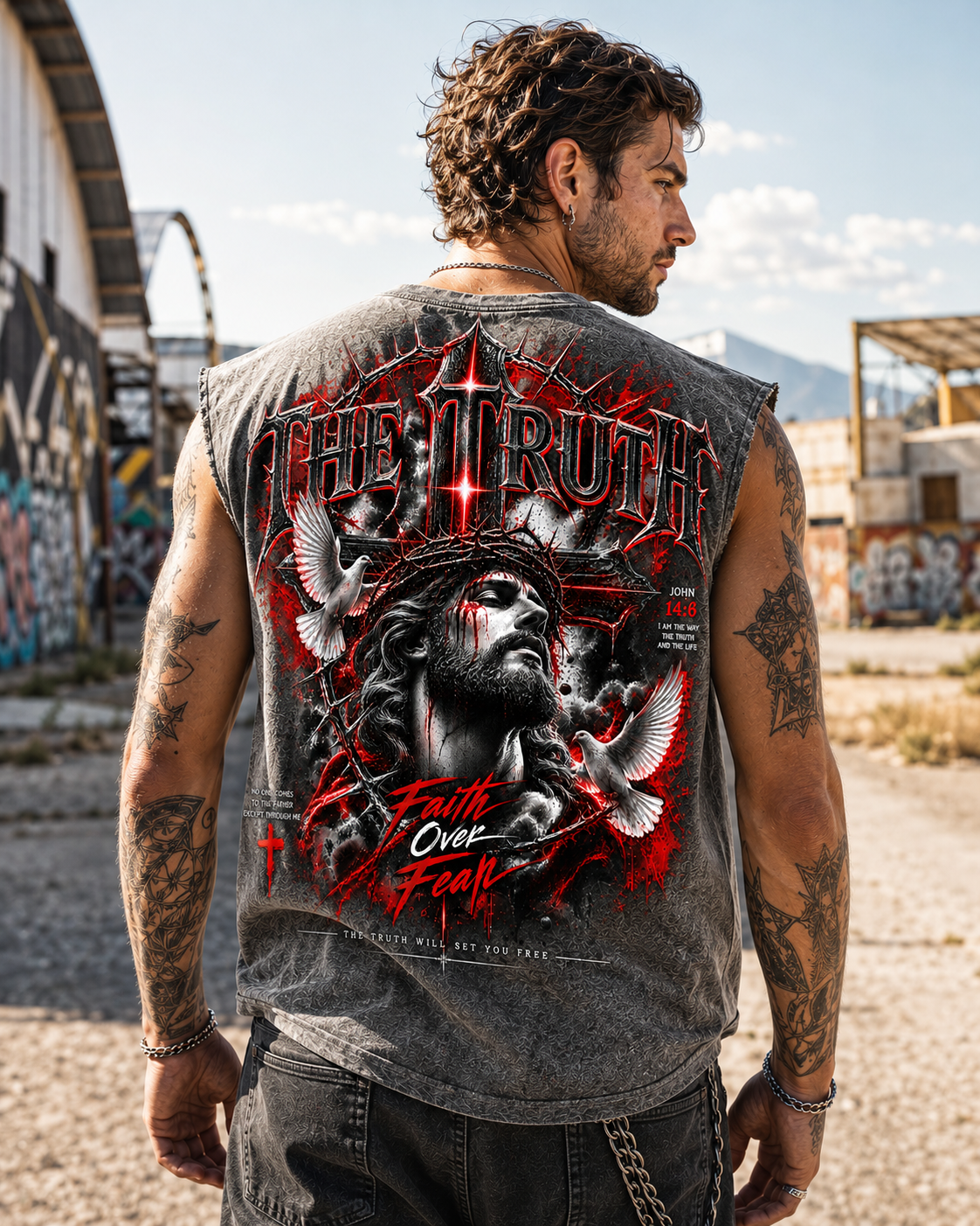 The Truth – Faith Over Fear Washed Tee
