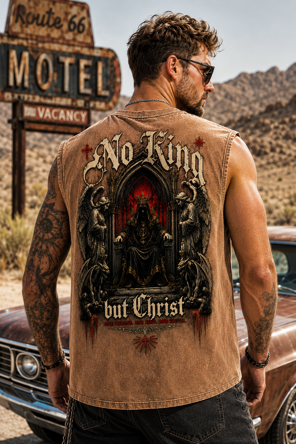 No King But Christ – Vintage Gothic Tank Top