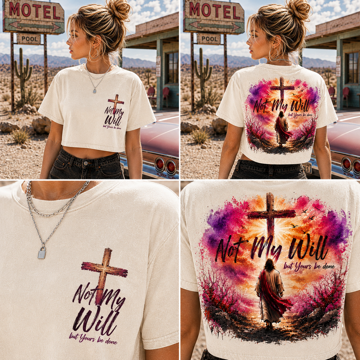Not My Will – Faith Vintage Crop Top