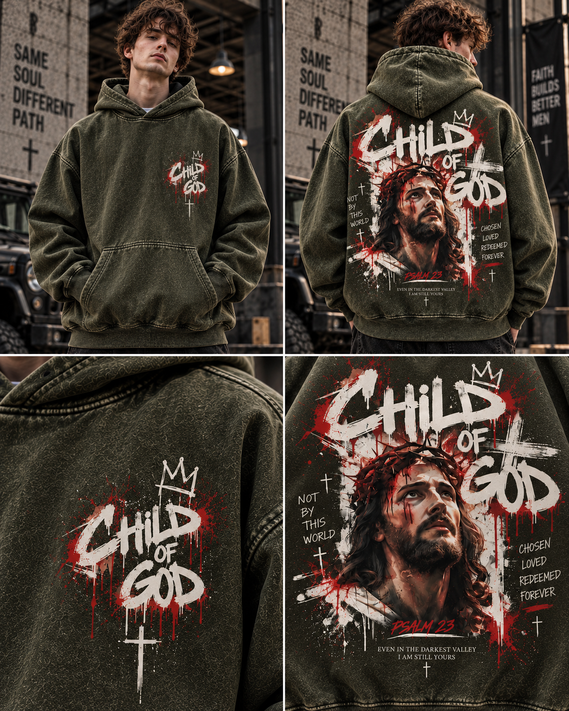 Child of God Vintage Hoodie – Faith Streetwear