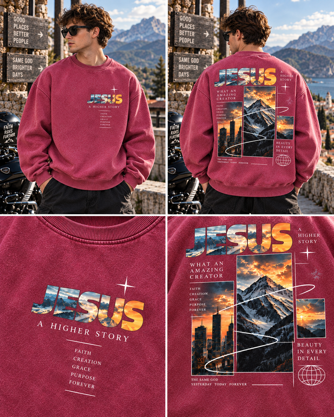 JESUS Higher Story Vintage Sweatshirt