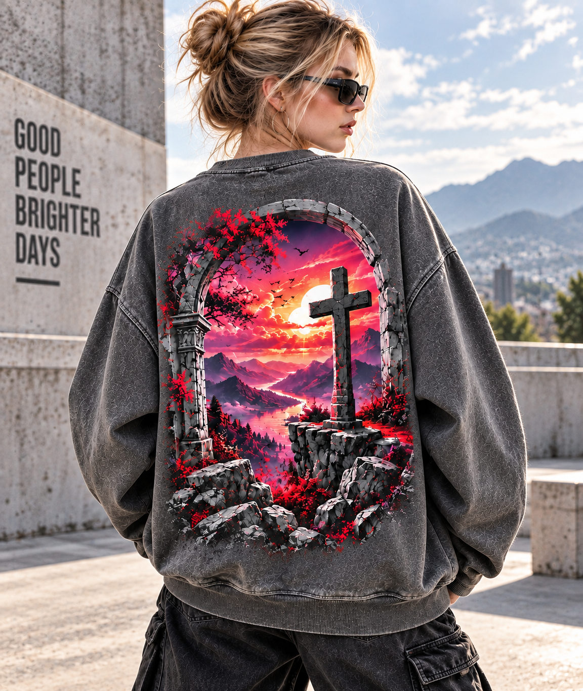 A Brighter Tomorrow – Vintage Cross Sweatshirt