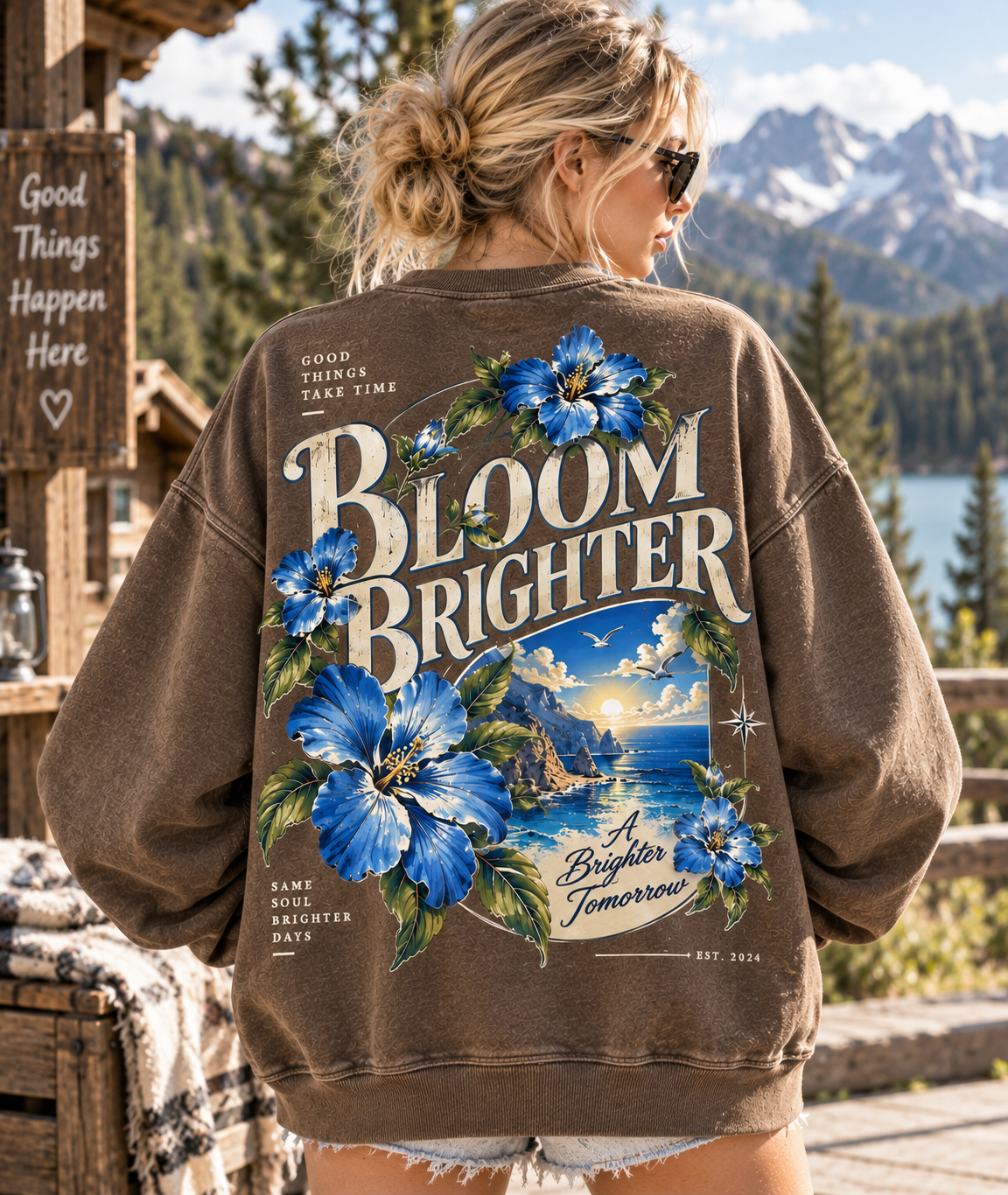 Bloom Brighter Vintage Sweatshirt