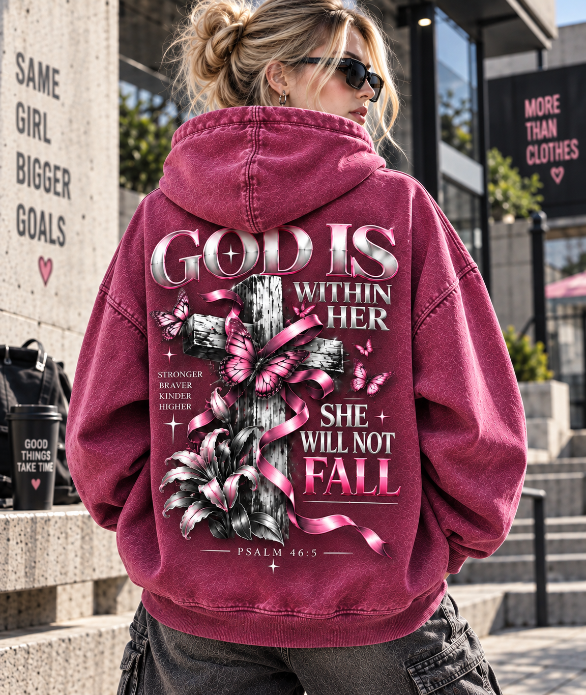 God Is Within Her – Vintage Faith Hoodie