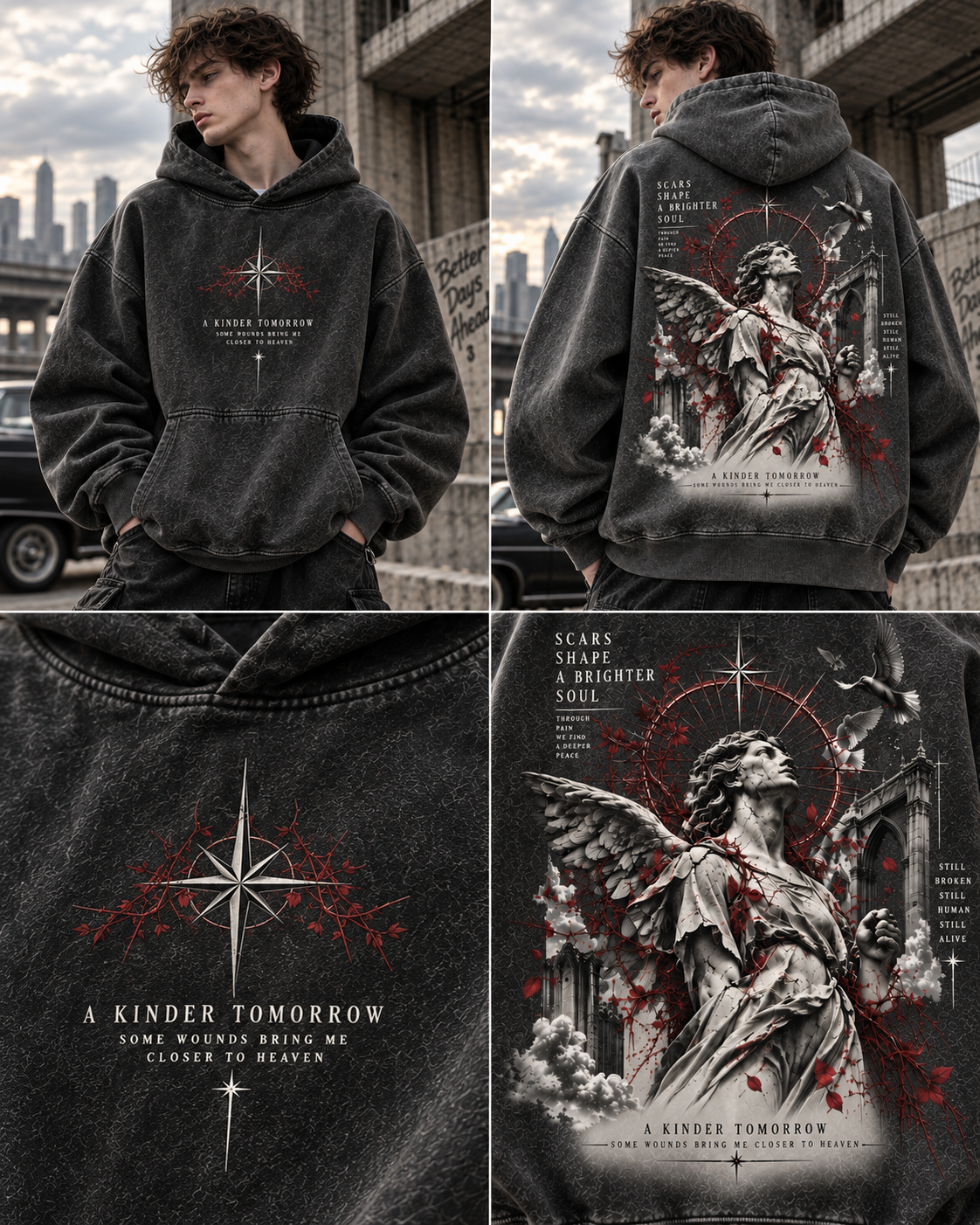 A Kinder Tomorrow – Gothic Angel Hoodi