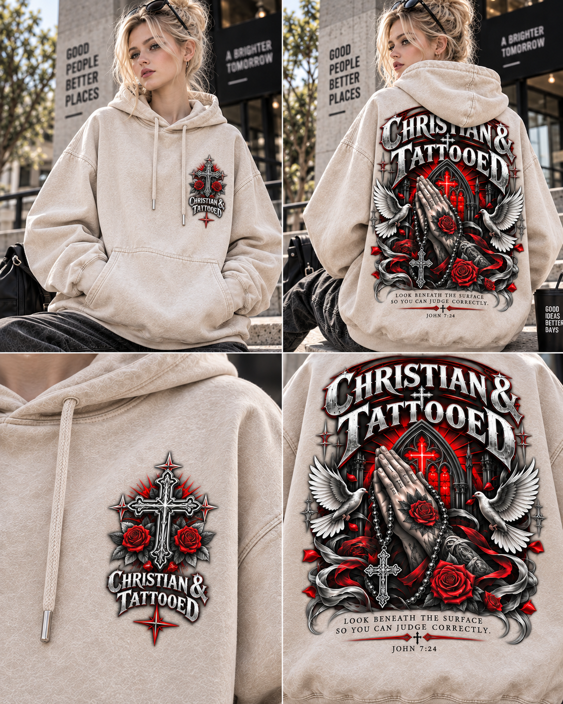 Christian & Tattooed – Vintage Faith Hoodie