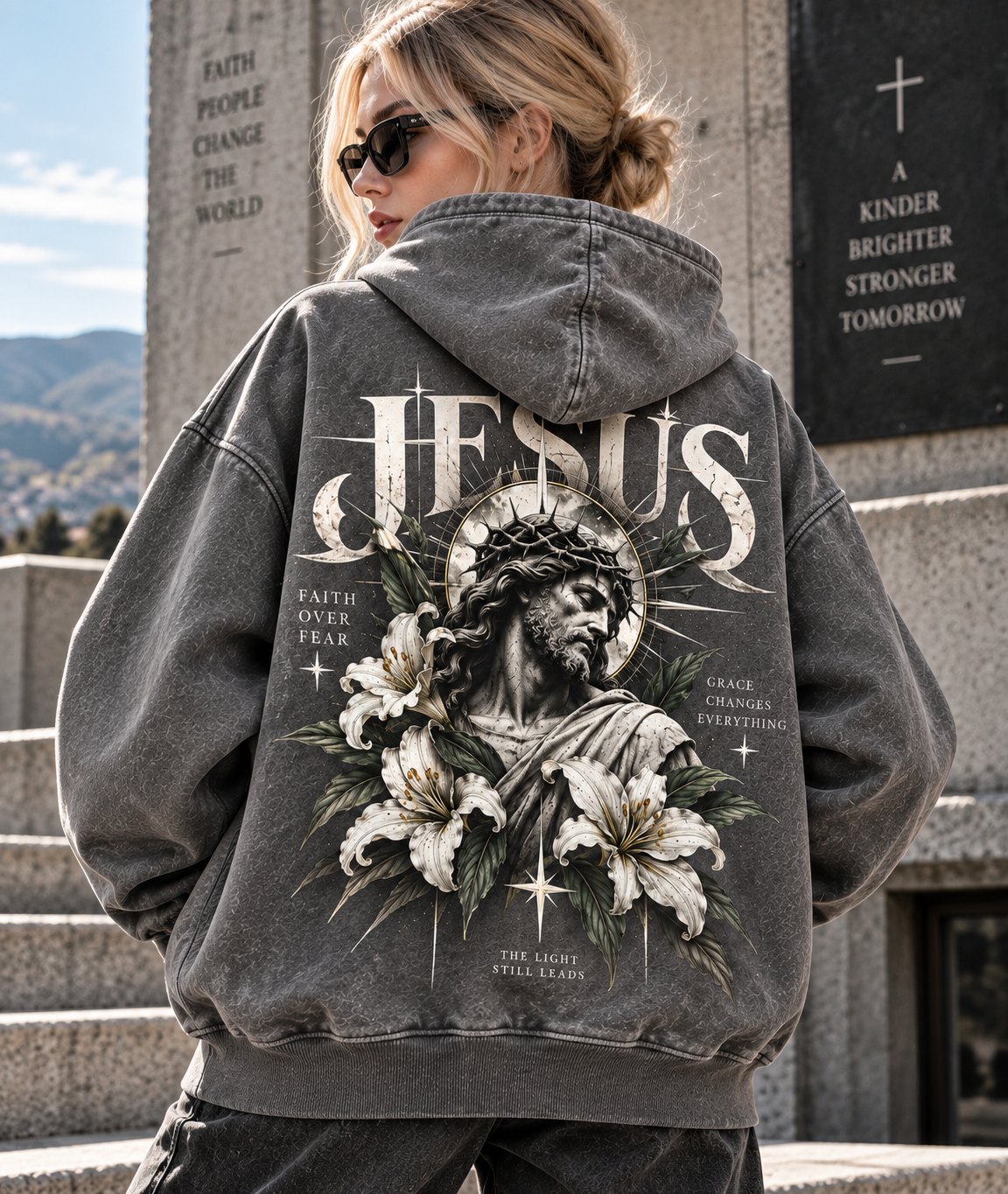JESUS Faith Over Fear Vintage Hoodie