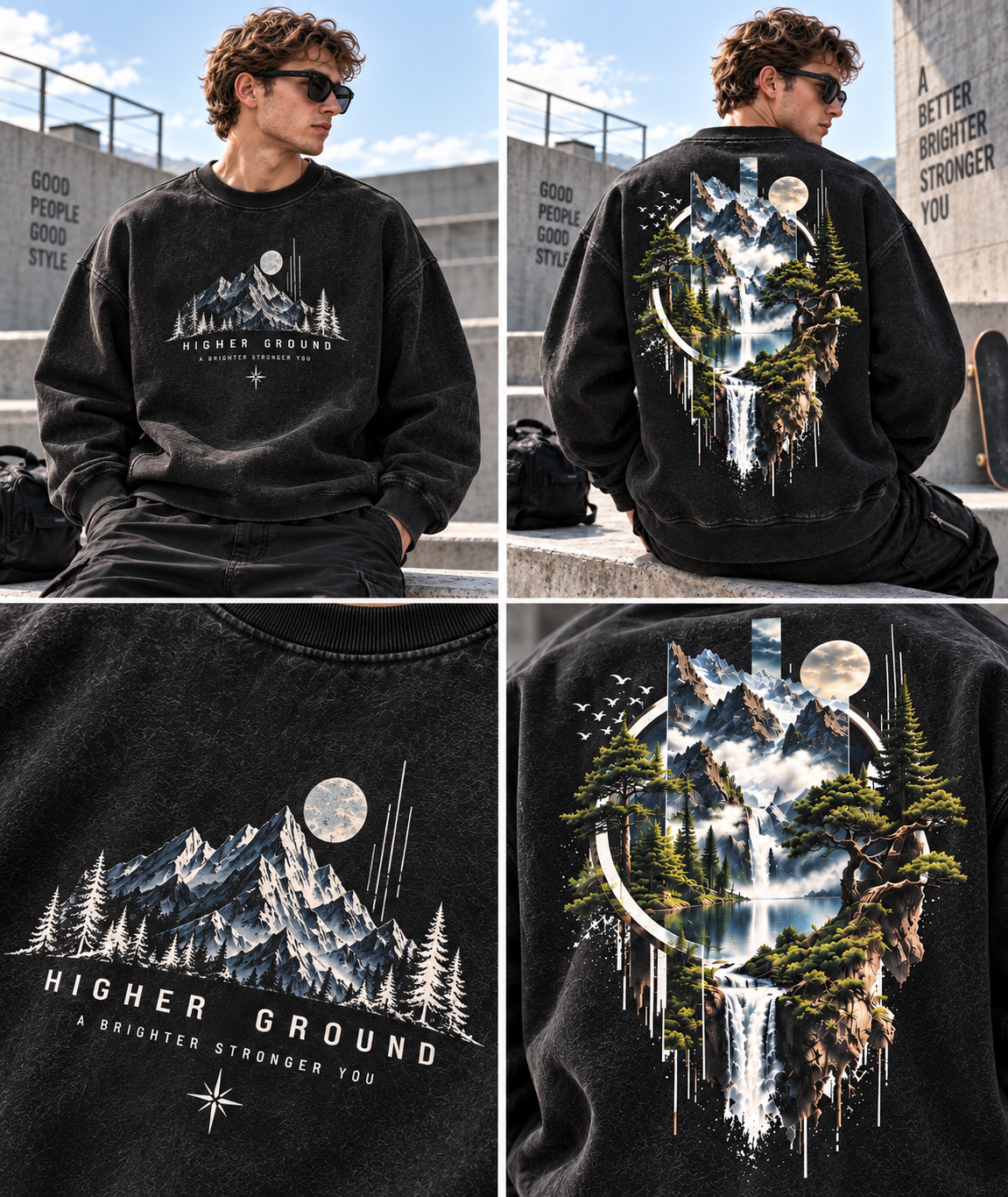 Higher Ground Mountain Vintage Sweatshirt