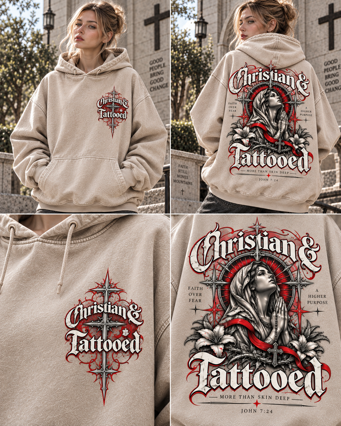 Christian & Tattooed – Vintage Faith Hoodie
