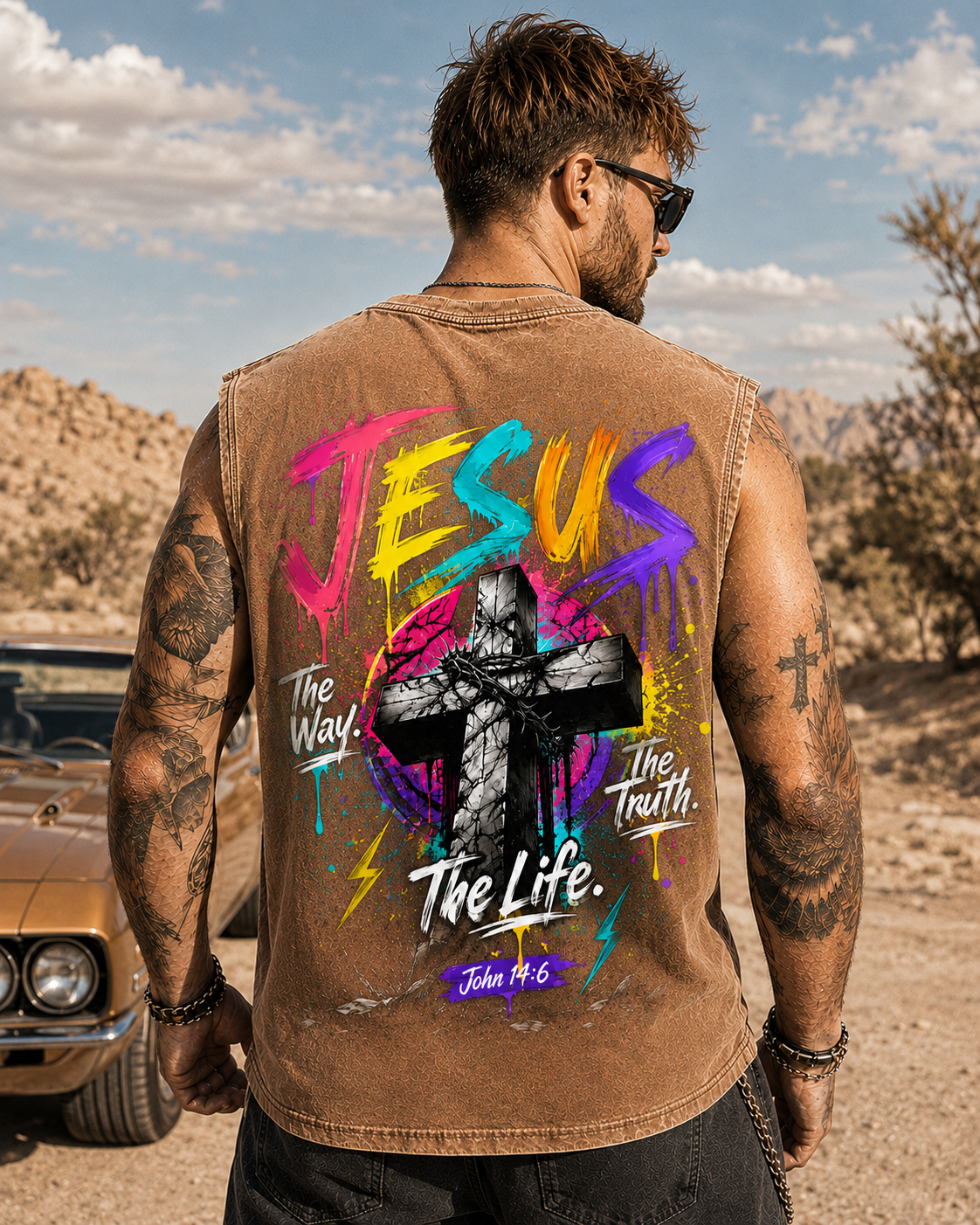 JESUS Vintage Wash Tank Top – Faith Streetwear
