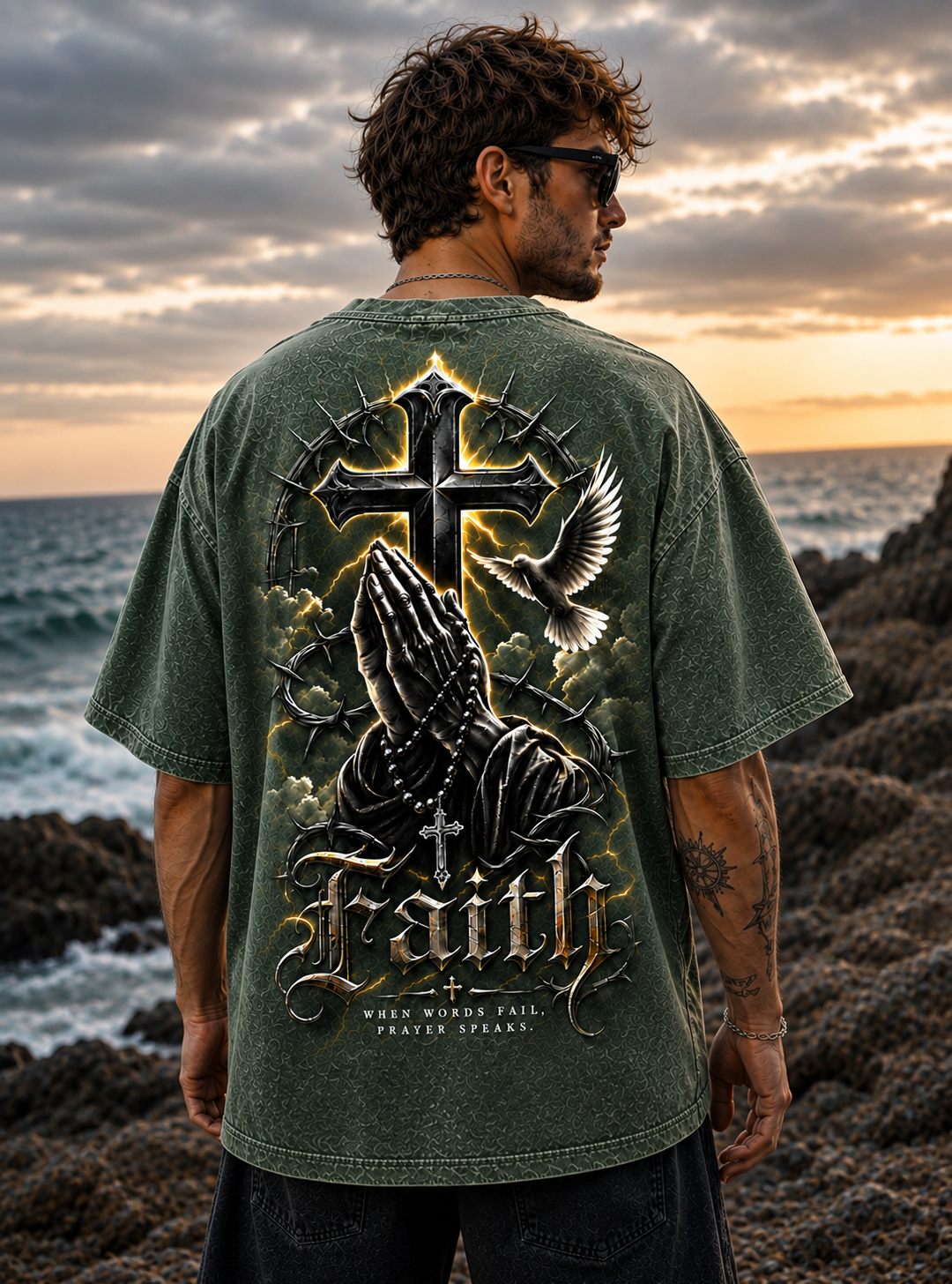 Faith Over Fear Vintage Graphic Tee
