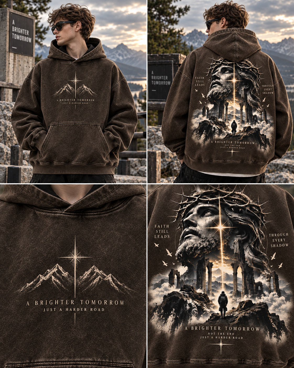 Faith Still Leads – Vintage Mountain Hoodie