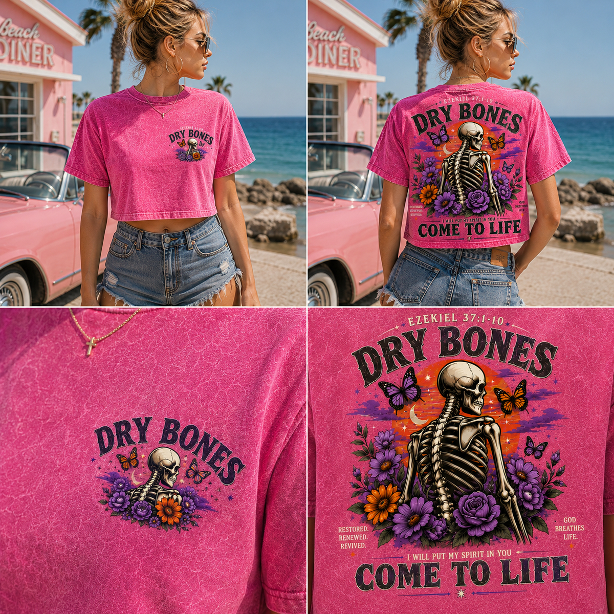 Dry Bones Come to Life – Vintage Graphic Crop Top
