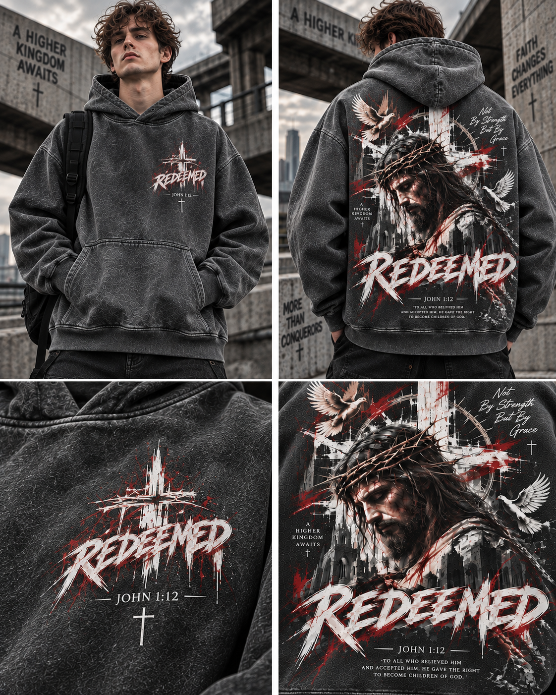 REDEEMED Faith Oversized Hoodie